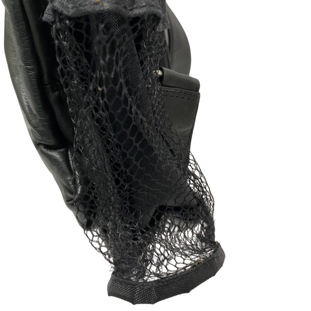 Black Leather Backpack With Multiple Compartments… - image 4